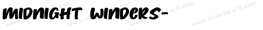 midnight winders字体转换